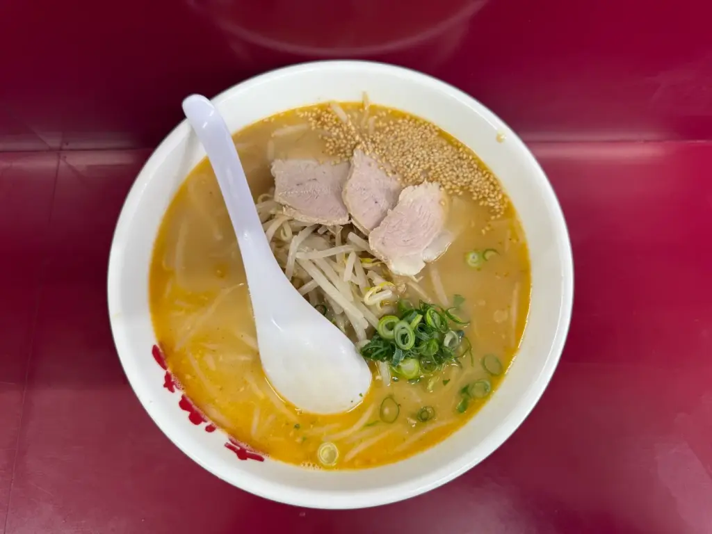 東洋軒の味噌ラーメンを上から撮影した画像
