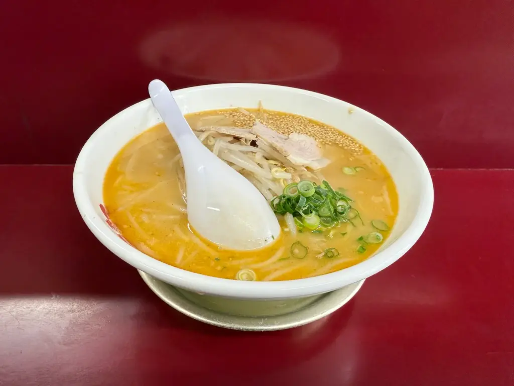 東洋軒のみそラーメンを斜め横から撮影した画像